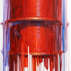 2013- Red, huile et acrylique sur toile, 116 x 73 cm, en collection